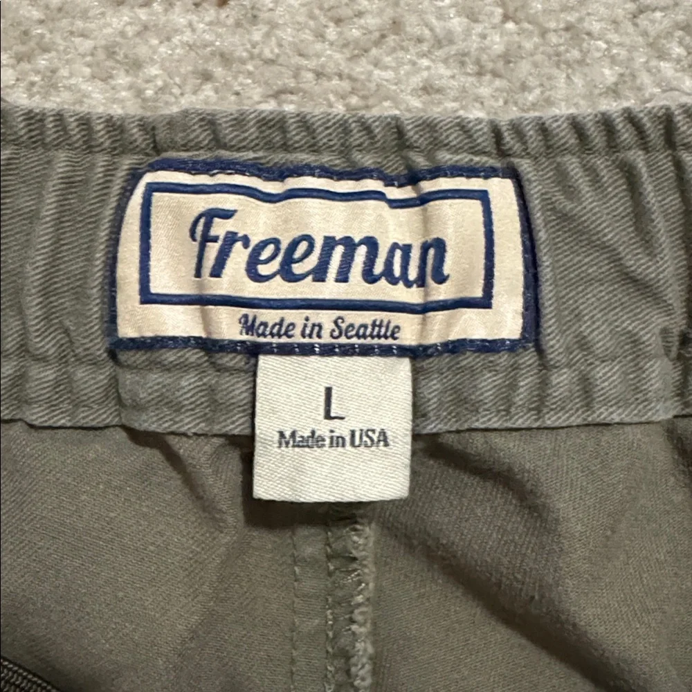 Freeman Hosta Short Army Green Cotton Sanded Twill Drawstring Minimalist USA-L